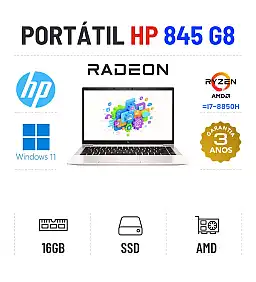 HP ELITEBOOK 845 G8 | 14" FULLHD | RYZEN 3 = I7-8850H | 16GB RAM | 240GB SSD | RADEON VEGA | OFERTA DE OFFICE 2021 HP ELITEBOOK 845 G8 | 14" FULLHD | RYZEN 3 = I7-8850H | 16GB RAM | 240GB SSD | RADEON VEGA | OFERTA DE OFFICE 2021