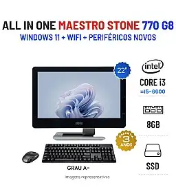 ALL-IN-ONE STONE MAESTRO 770 G8 | i3-8100 = I5-6600 | 8GB RAM | 480GB SSD ALL-IN-ONE STONE MAESTRO 770 G8 | i3-8100 = I5-6600 | 8GB RAM | 480GB SSD