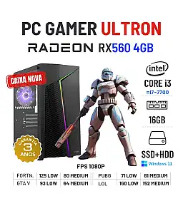 PC GAMER ULTRON | RX560-4GB | i3-10ºGEN=i7-7700 | 16GB RAM | SSD + HDD PC GAMER ULTRON | RX560-4GB | i3-10ºGEN=i7-7700 | 16GB RAM | SSD + HDD